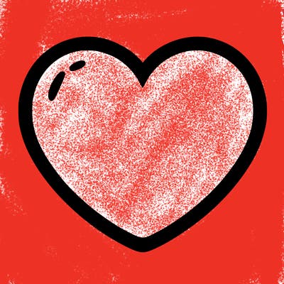 a blank heart