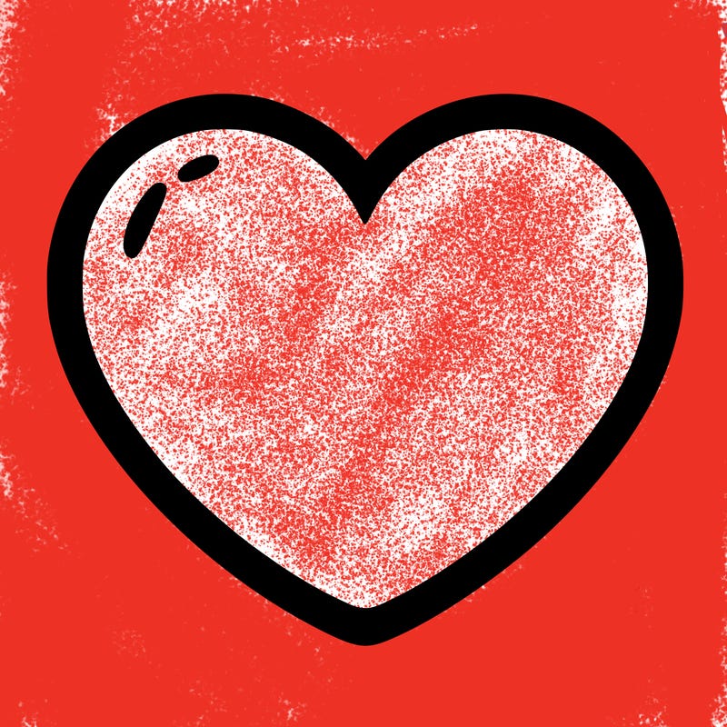a blank heart