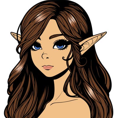 elf girl realistic dark fantasy