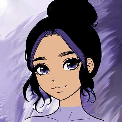 realistic pretty girl with hair in bun