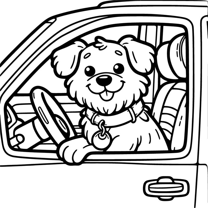 dog in car