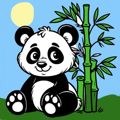 a panda bamboo
