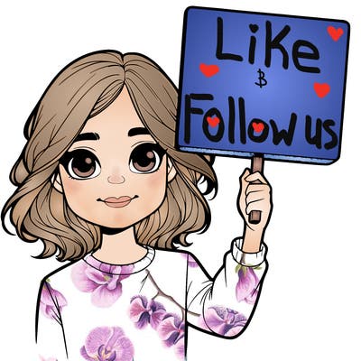 realistic girl holding up a sign