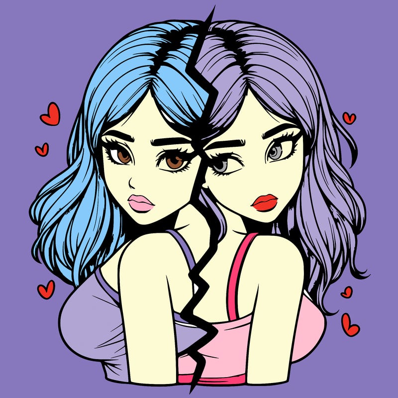 realistic girl split