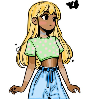 girl in a cute crop top