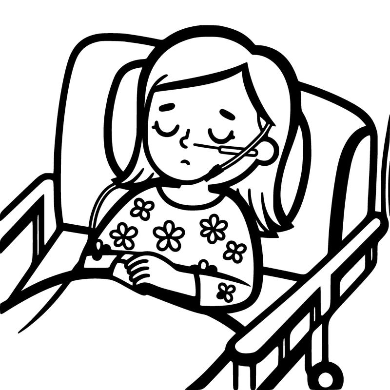 a girl with a coma in a hospital realistic