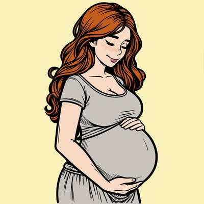 woman heavily pregnant realistic