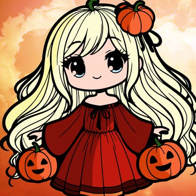 pumpkin hair girl