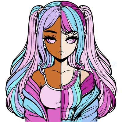 realistic girl split