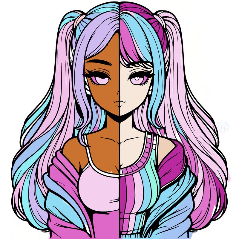 realistic girl split