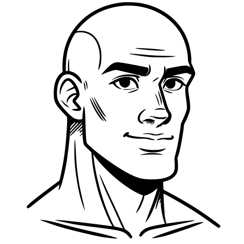 a bald man