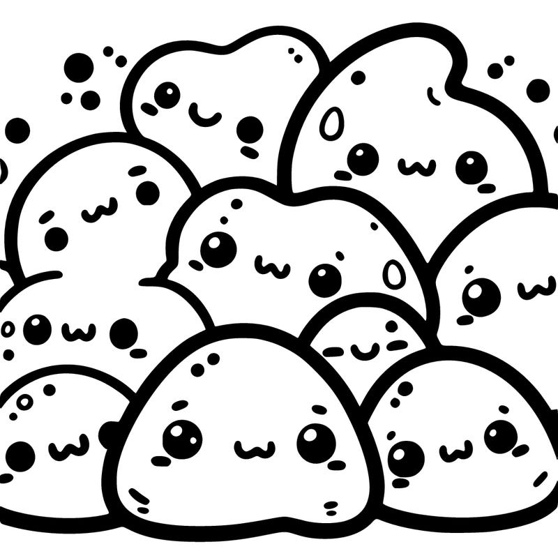a bunch of cute blobs