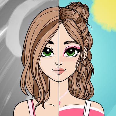 realistic girl split