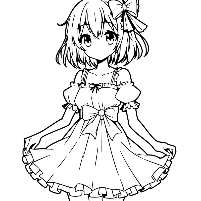 anime girl in dress