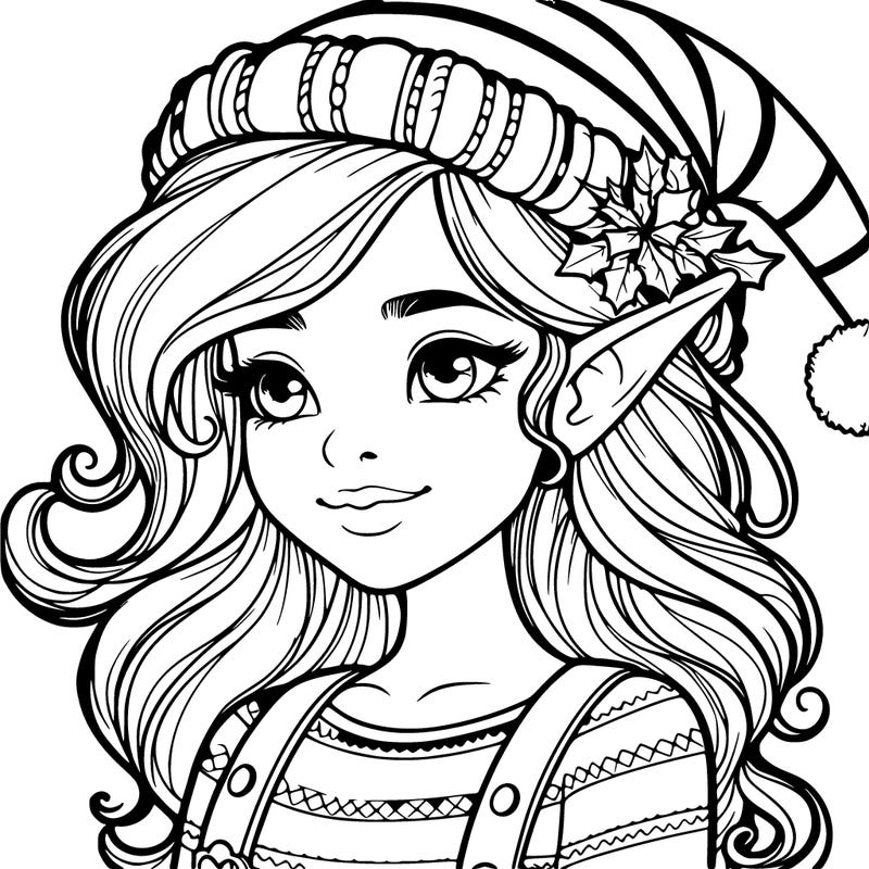 realistic girl elf christmas