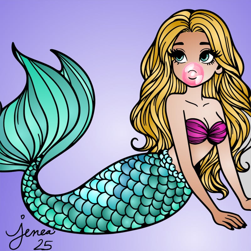 a very beautiful mermaid