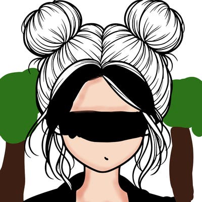 realistic girl with buns on the top of her hair