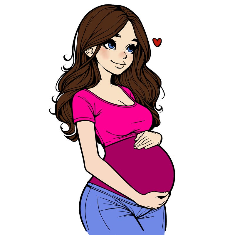realistic pregnant girl