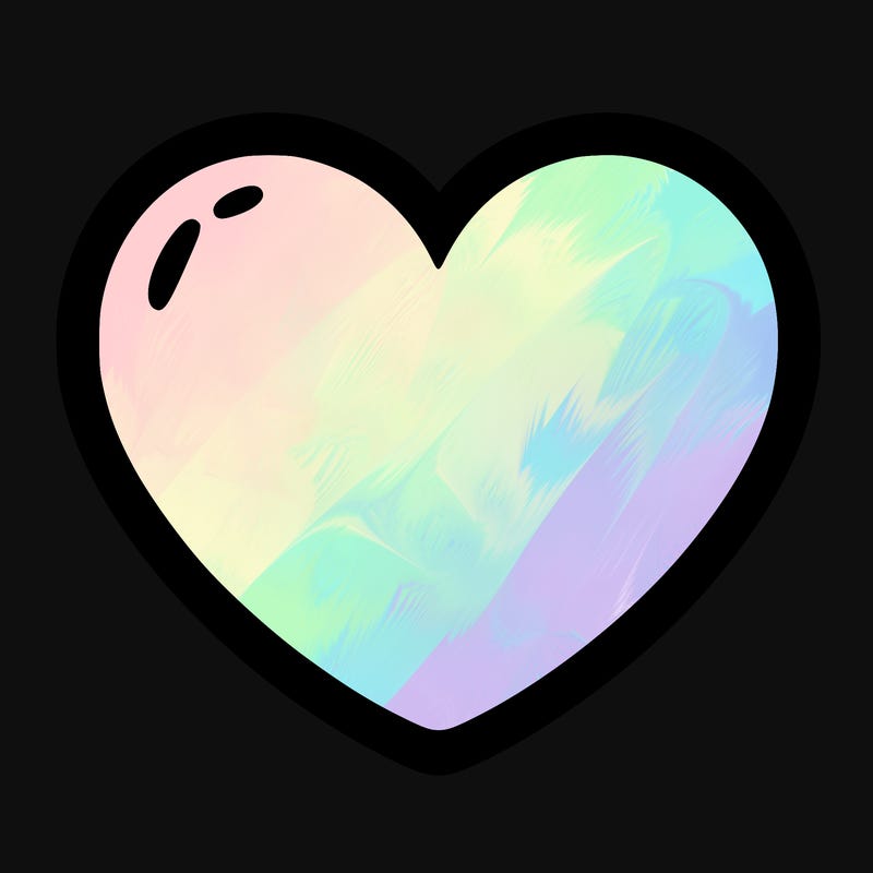 a blank heart