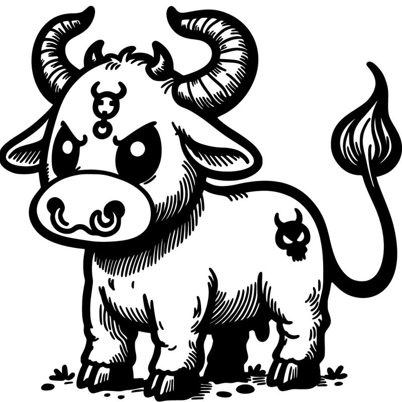 demonic cow