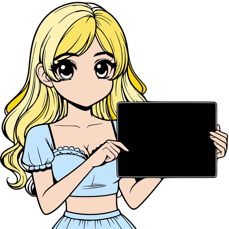 realistic pretty girl holding blank sign