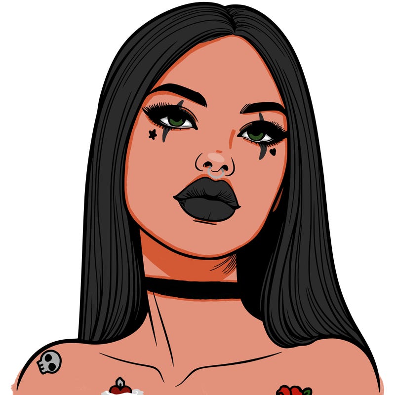 realistic woman with full lips