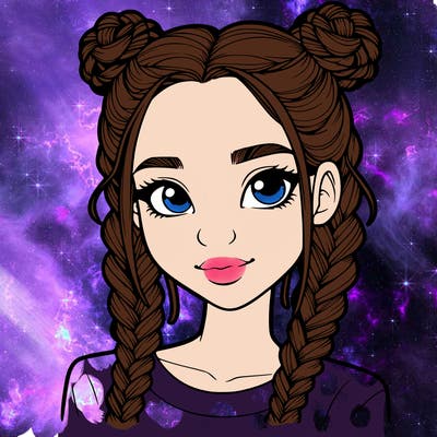 realistic girl with braids