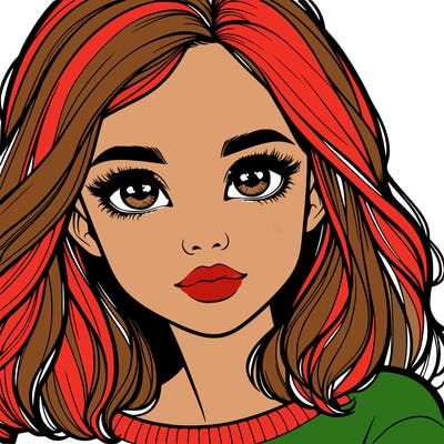 realistic girl whith cute eyes