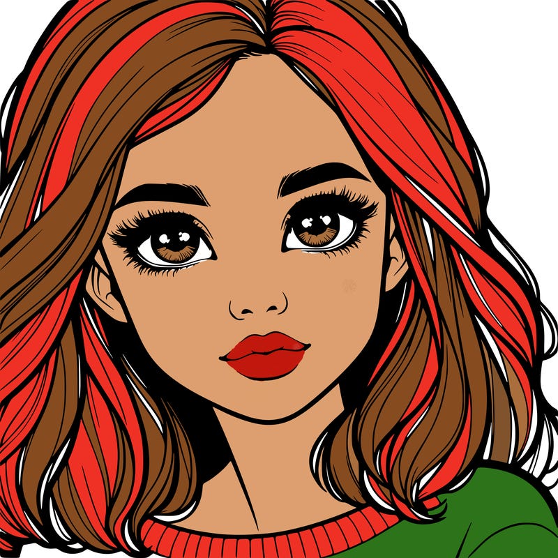 realistic girl whith cute eyes