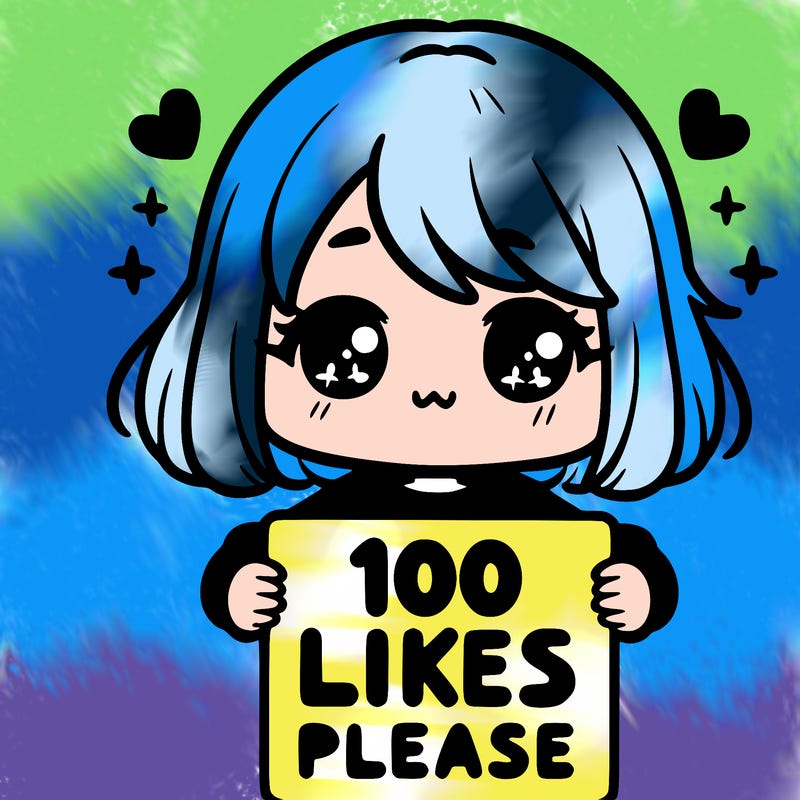 cute girl holding a sign saying 100 likes please