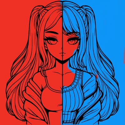 realistic girl split