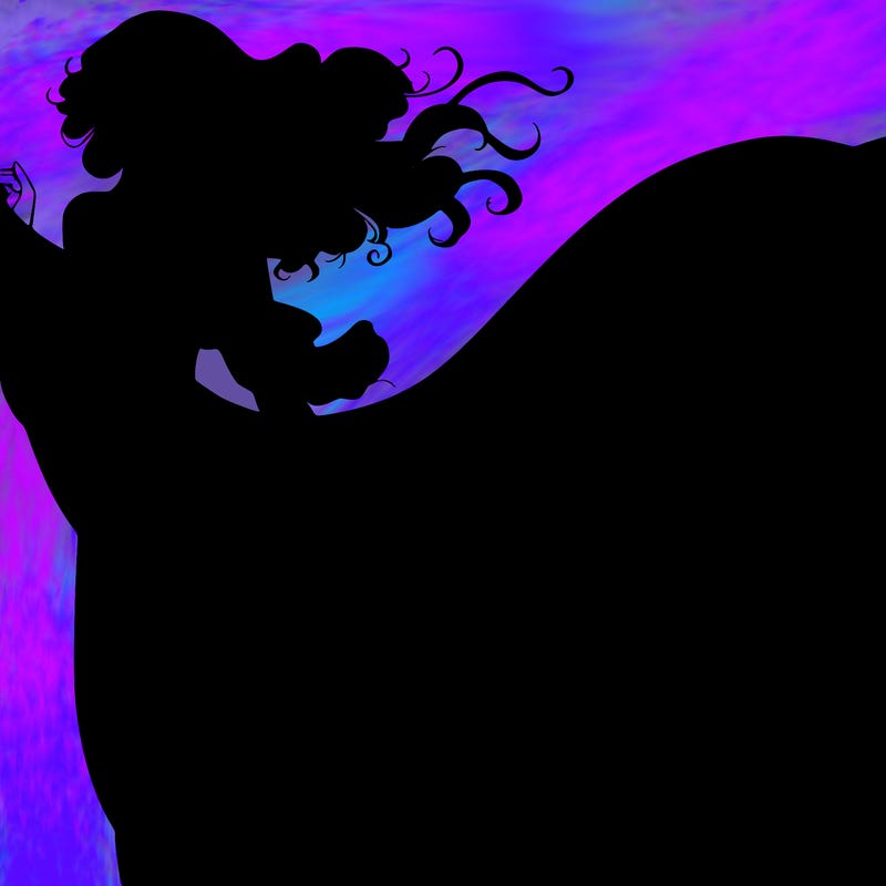 realistic woman in dress flowing the the wind