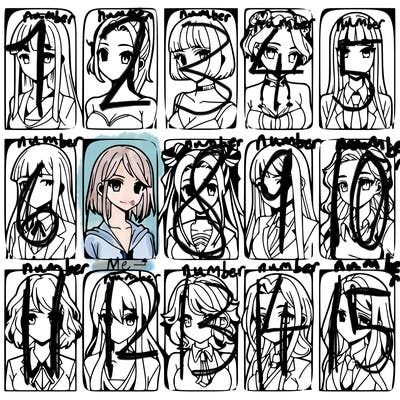 girls that look diffrent anime