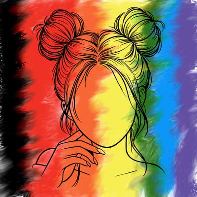 realistic person with buns