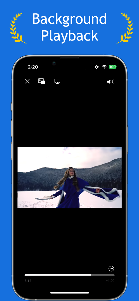 Floating Video and YouTube - Interfaccia dell'app Floating Video che mostra la funzione di riproduzione in background