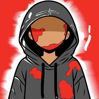 faceless girl in hoodie