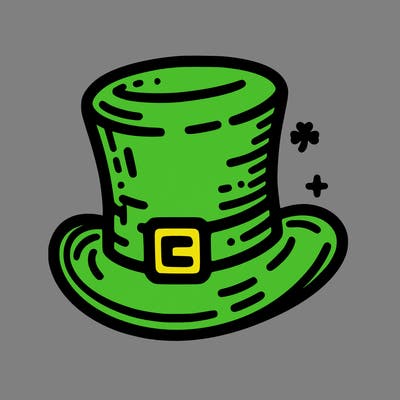 st patrick hat with thin lines