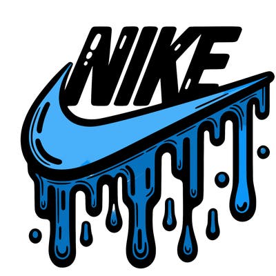 dripping nike logo