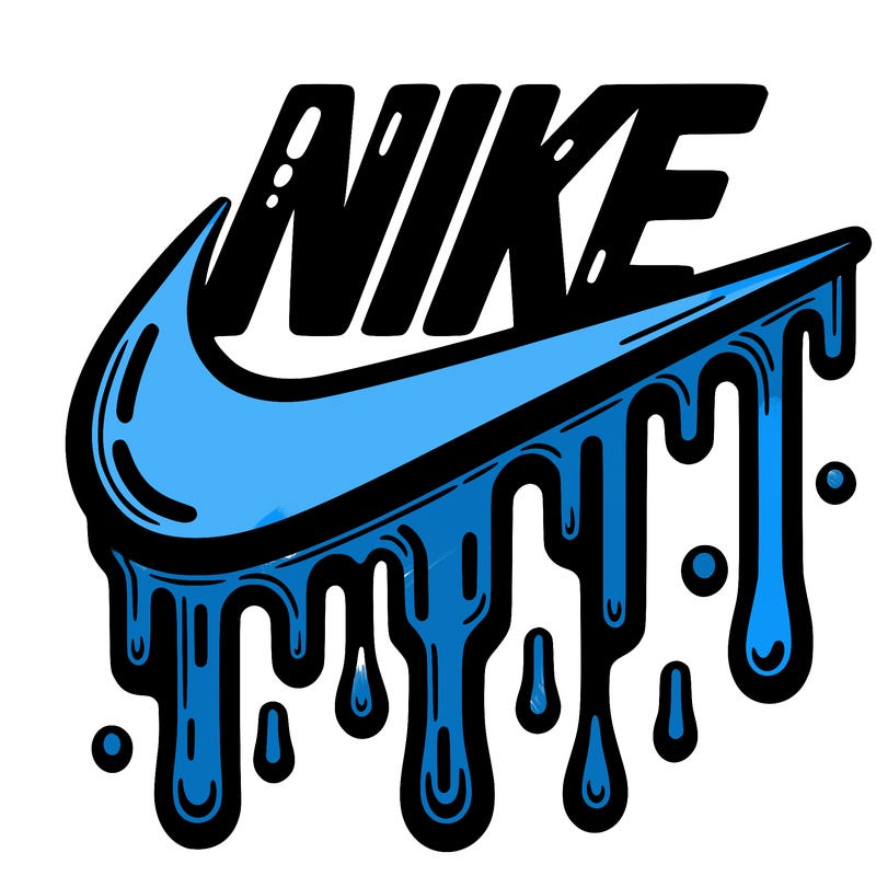 dripping nike logo