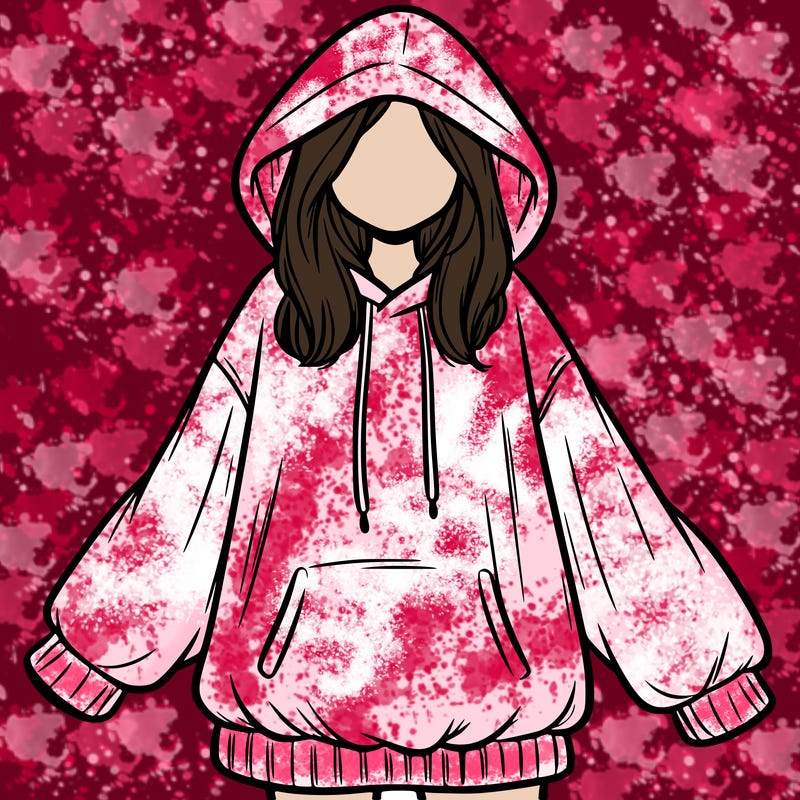 girl in oversized hoodie