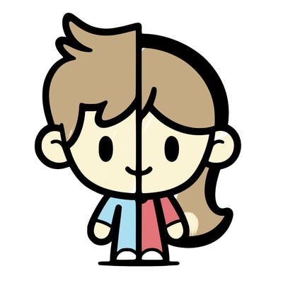 half boy half girl split