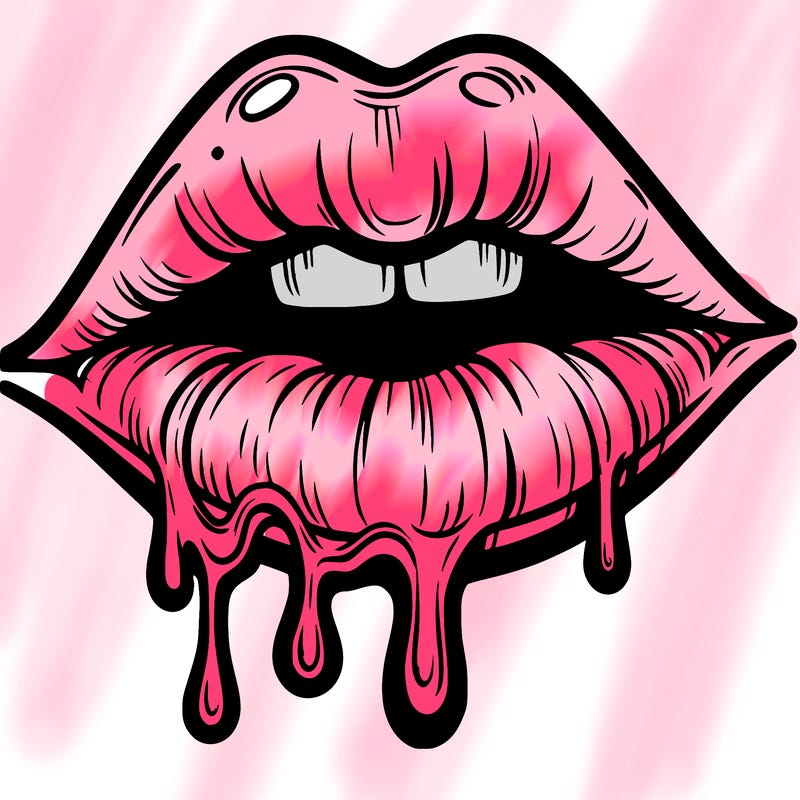 lips that look realistic and drip