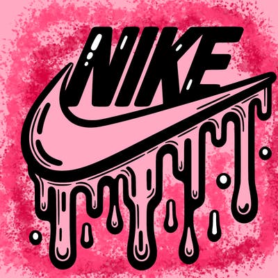 dripping nike logo
