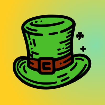 st patrick hat with thin lines