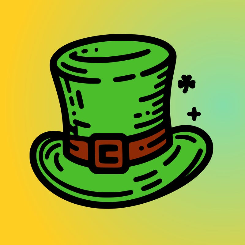 st patrick hat with thin lines