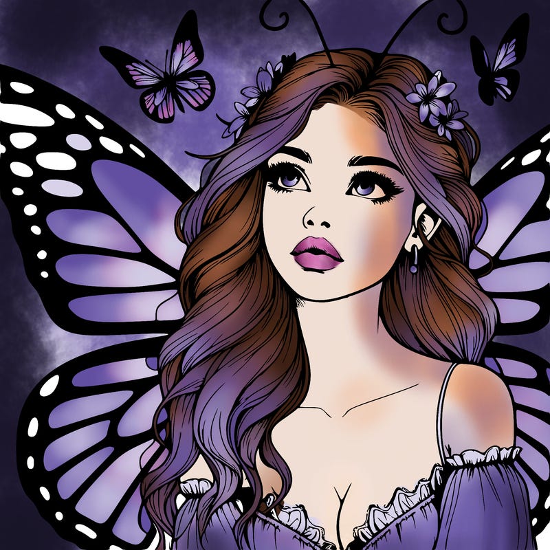 butterfly fairy realistic girl