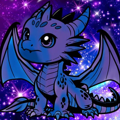 fierce baby night dragon