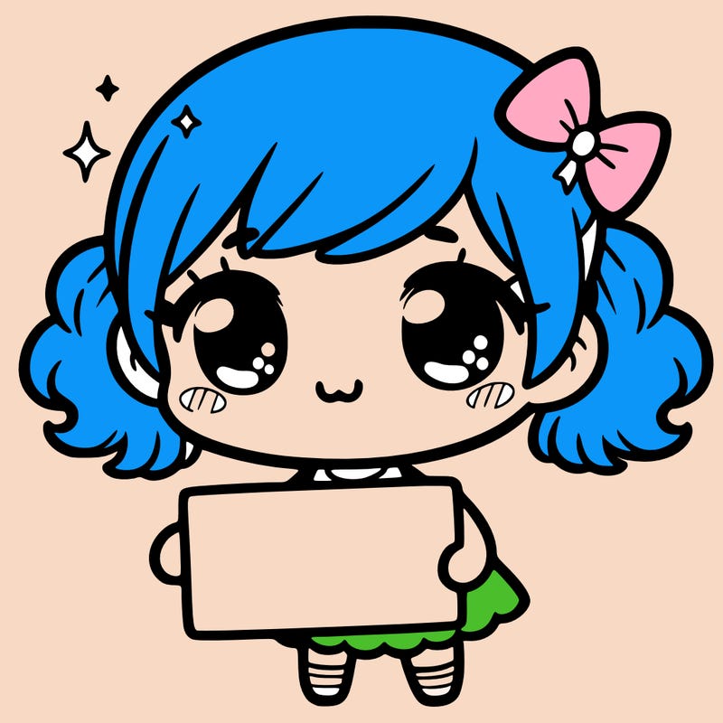 cute girl holding a sign