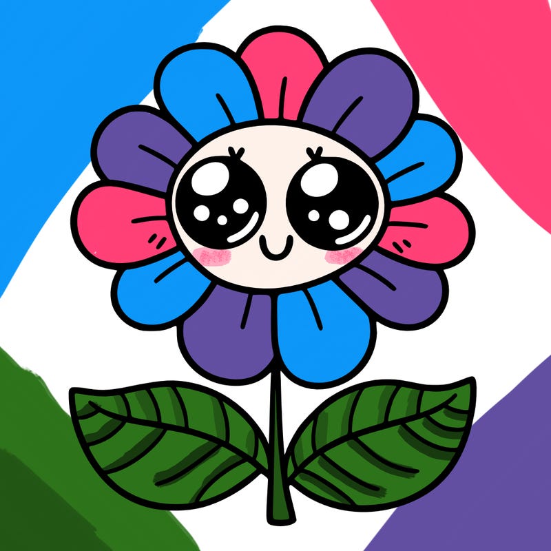 flower with eyes