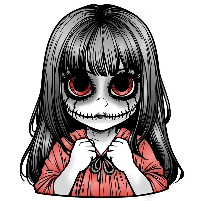 scary,girl,realistic